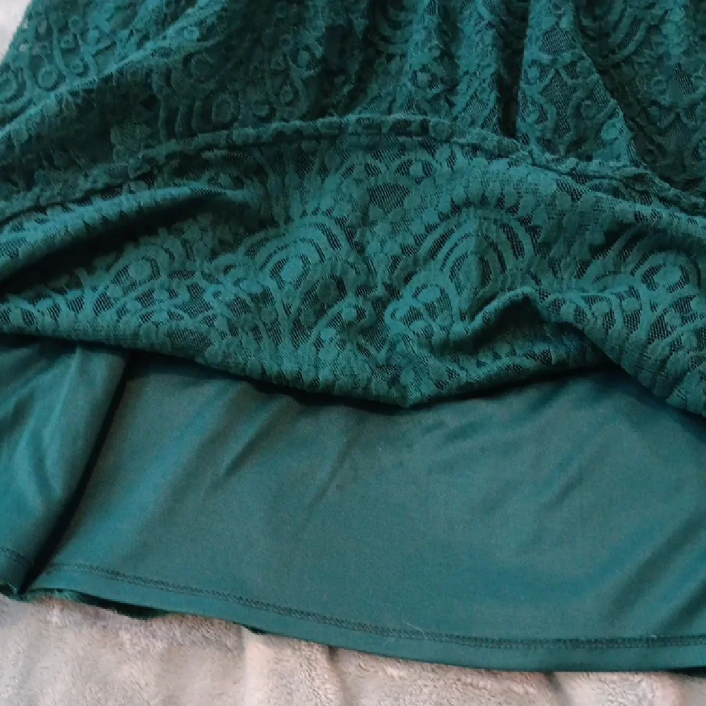 H&M DIVIDED Label Dark Green Lace Dress - Picture 6 of 11